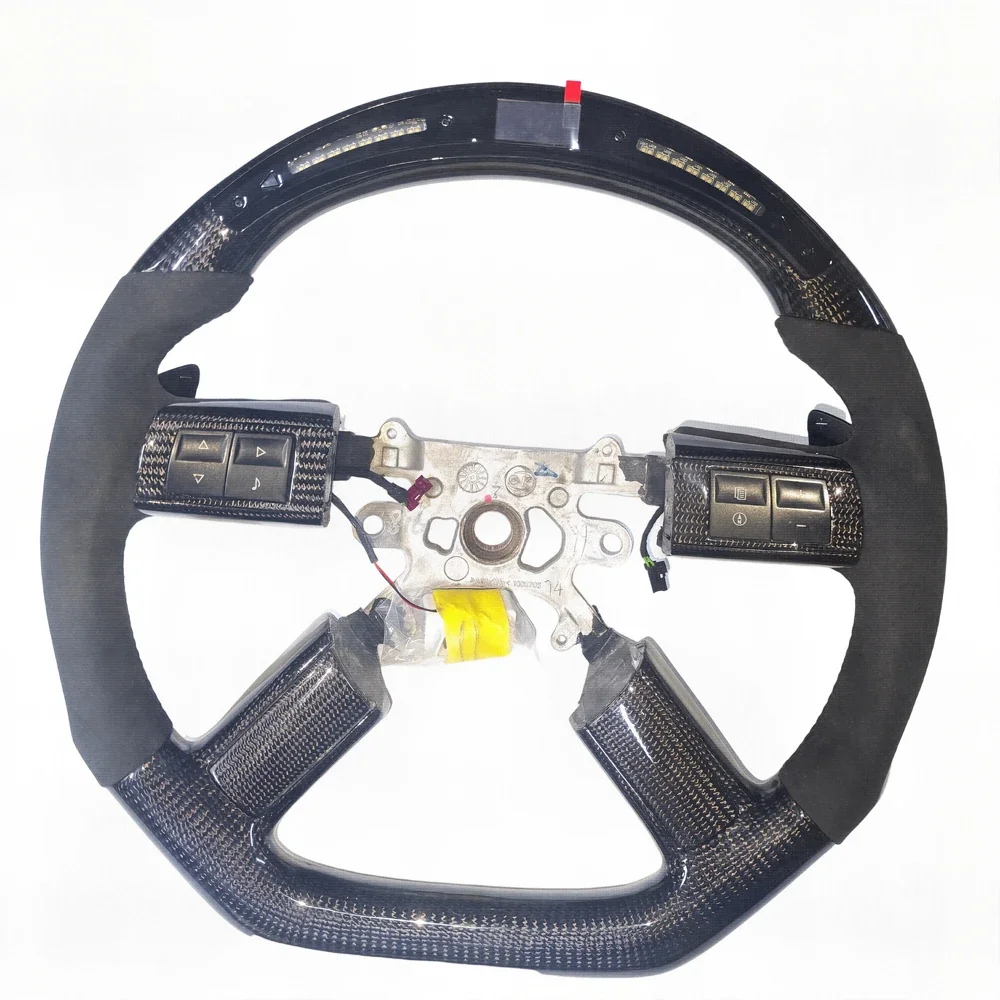 For Dodge Chrysler 300 C SRT8 Charger Challenger 2005-2010 Leather Steering Wheel Car Interior Accessories Carbon Fiber!!