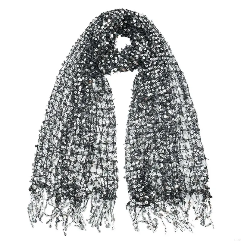 Y3NE zdobione cekinami szal śl – Stole Wedding Shawl recenzja i cena