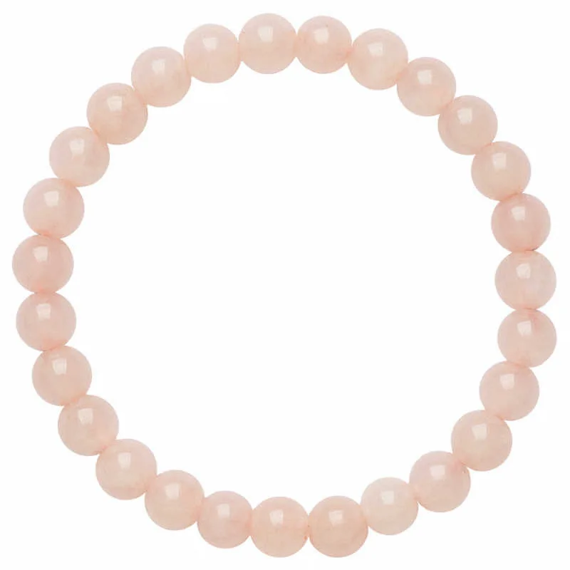 

2026 Natural Rose Quartz Bracelet Minimalist Pink Crystal Jewelry for Best Friends Girlfriends Gifts
