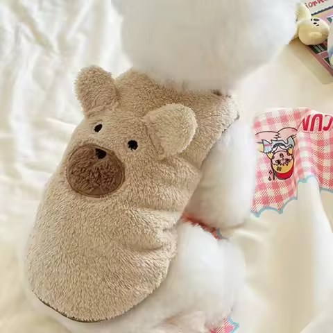 1-7kg Winter Dog Clothing Soft Puppy Clothes Teddy Bear Sweater Vest Teddy Schnauzer Clothes Warmth Pets Clothes Winter Gift