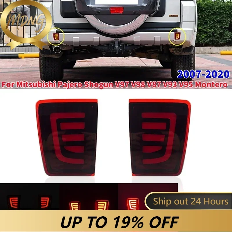 1Pair Car LED Rear Fog Lamp Bumper Light Driving Light For Mitsubishi Pajero Shogun V97 V98 V87 V93 V95 Montero 2007-2020