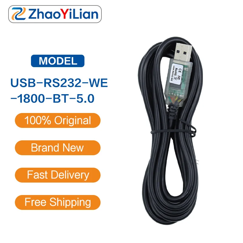 FOR FTDI USB‑RS232‑WE‑1800‑BT_5.0 Cable USB To RS232 Serial UART Signal Conversion Communication Transfer Cable In Stock