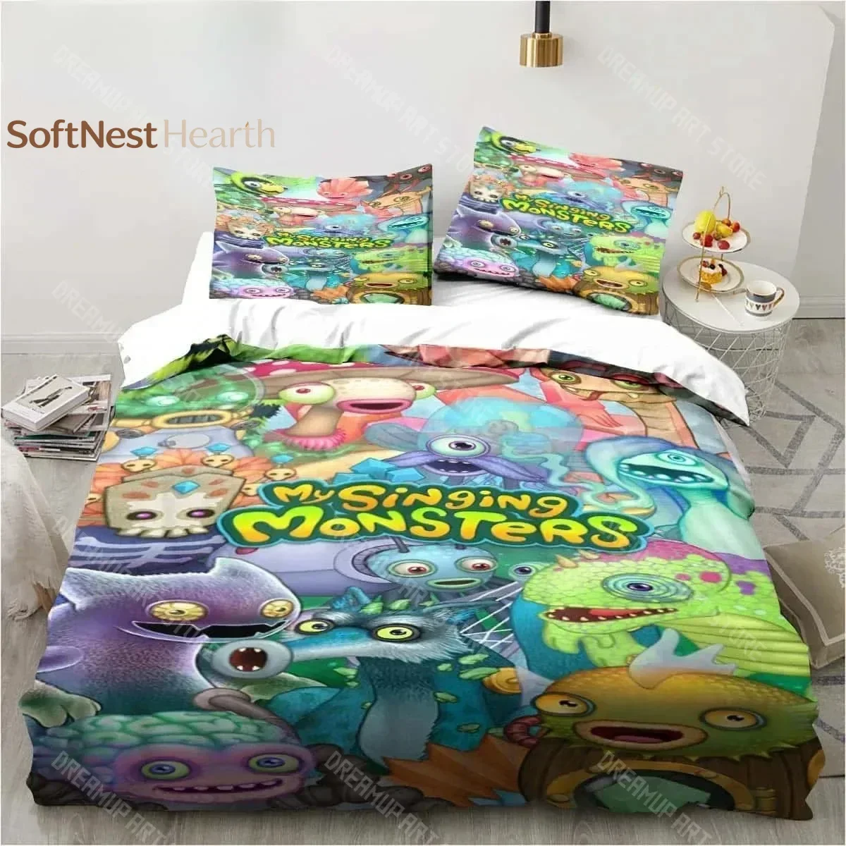 2026 3D Print My Game Singing Monsters Bedding Sets Comforter Quilt Bed Cover Duvet Cover Pillow Case Sets Kids Adult Size