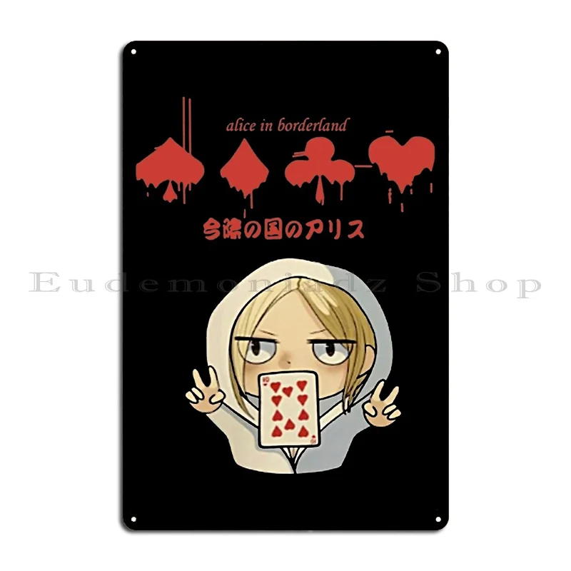 Alice In Borderland Merch Alice In Borderland Chishiya Cute Funny Metal Sign Cinema Vintage Printing Living Room Tin Sign Poster