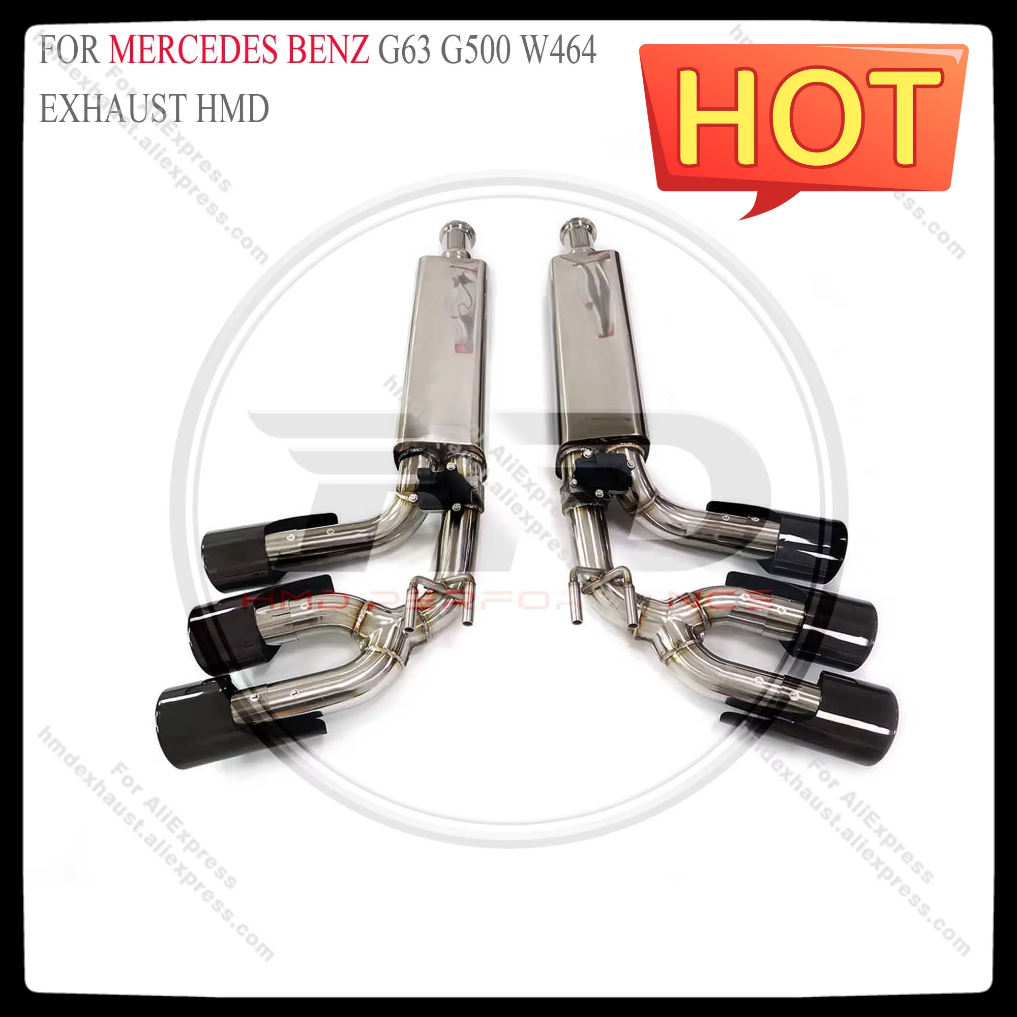 HMD Exhaust System High Flow Performance Catback for Mercedes-BENZ  G63 G500 W464 Car Accessories with Valve and Tips