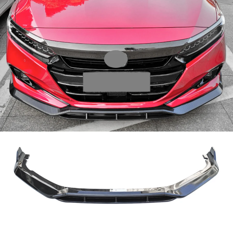 Front Bumper Spoiler Lip Lower Body Kit Diffuser Splitter Tuning Guard For Honda Accord 10.5th Gen 2022 ABS Glossy black
