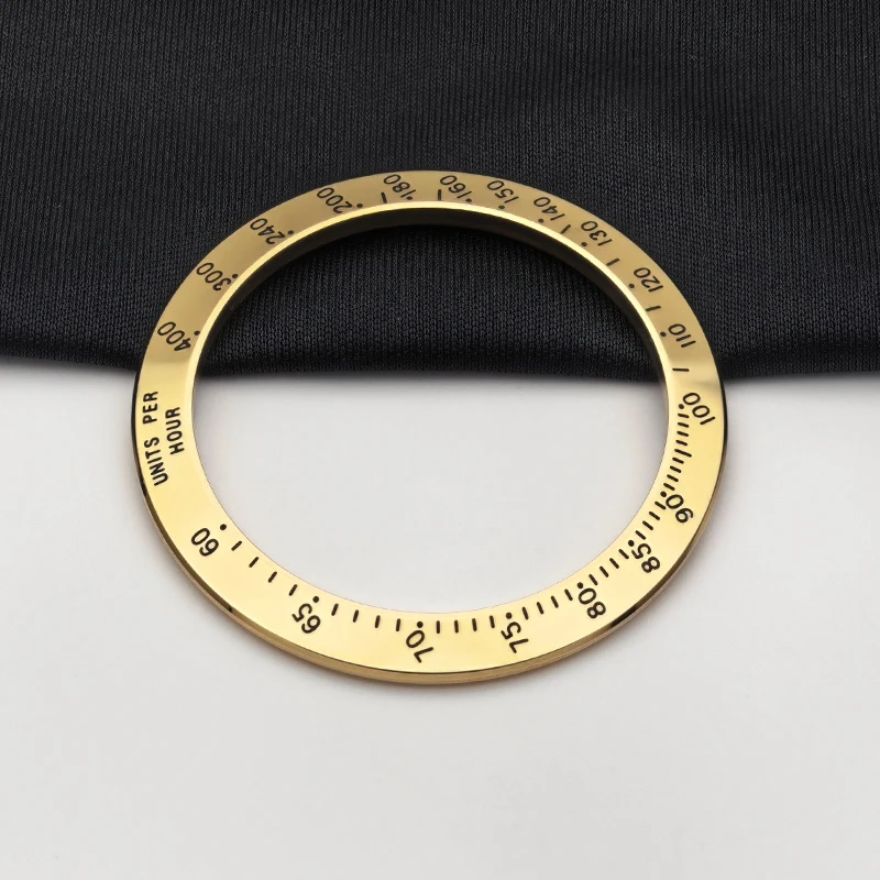 Generic Yellow Gold Plated Watch Bezel For RLX 116523 Cal.4130 Aftermarket Watch Accessories