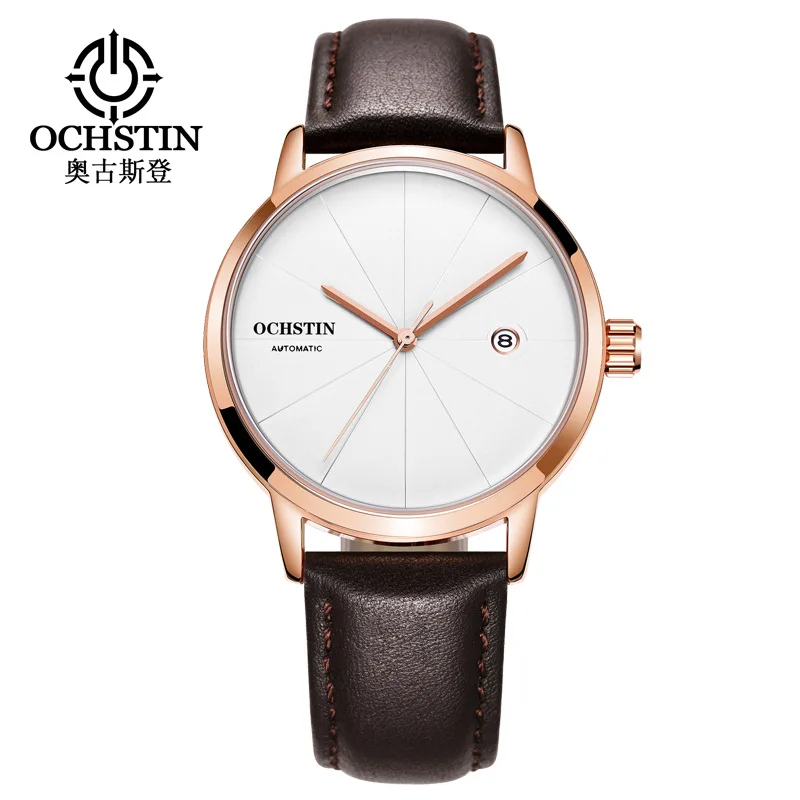 OCHSTIN brand mechanical watch business simple men's watch automatic mechanical watch men's calendar waterproof watch