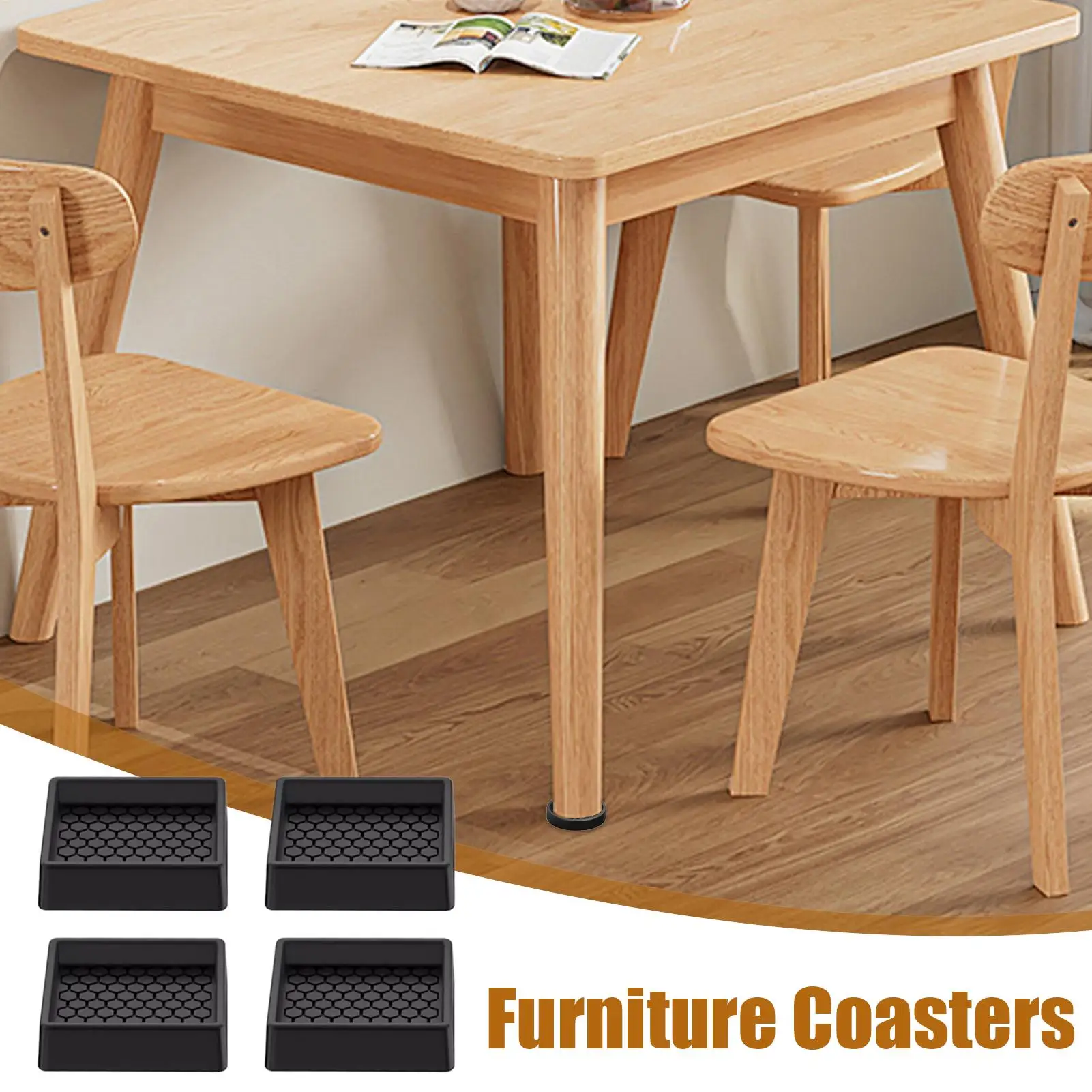Furniture Floor Protectors 4 Pieces Anti Skid Silicone Grippers Feet Furniture Sliders For Hardwood Floors For Bed Couch Cabinet