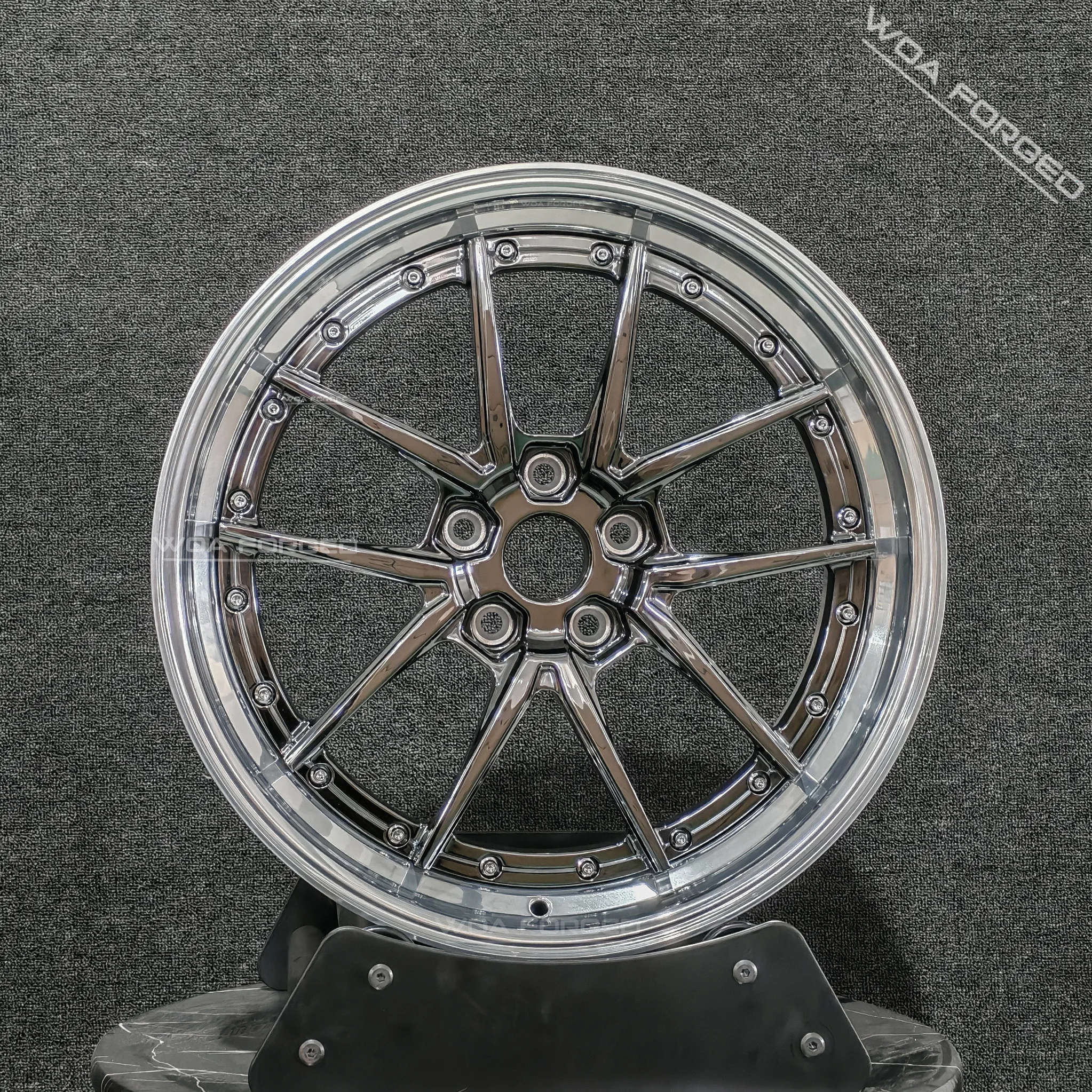 تخصيص 6061T6 قطعتين تصميم خفيفة الوزن مزورة عجلات سباق الألومنيوم 16-24 بوصة طبق عميق 114.3 مللي متر PCD 30 مللي متر ET قطع