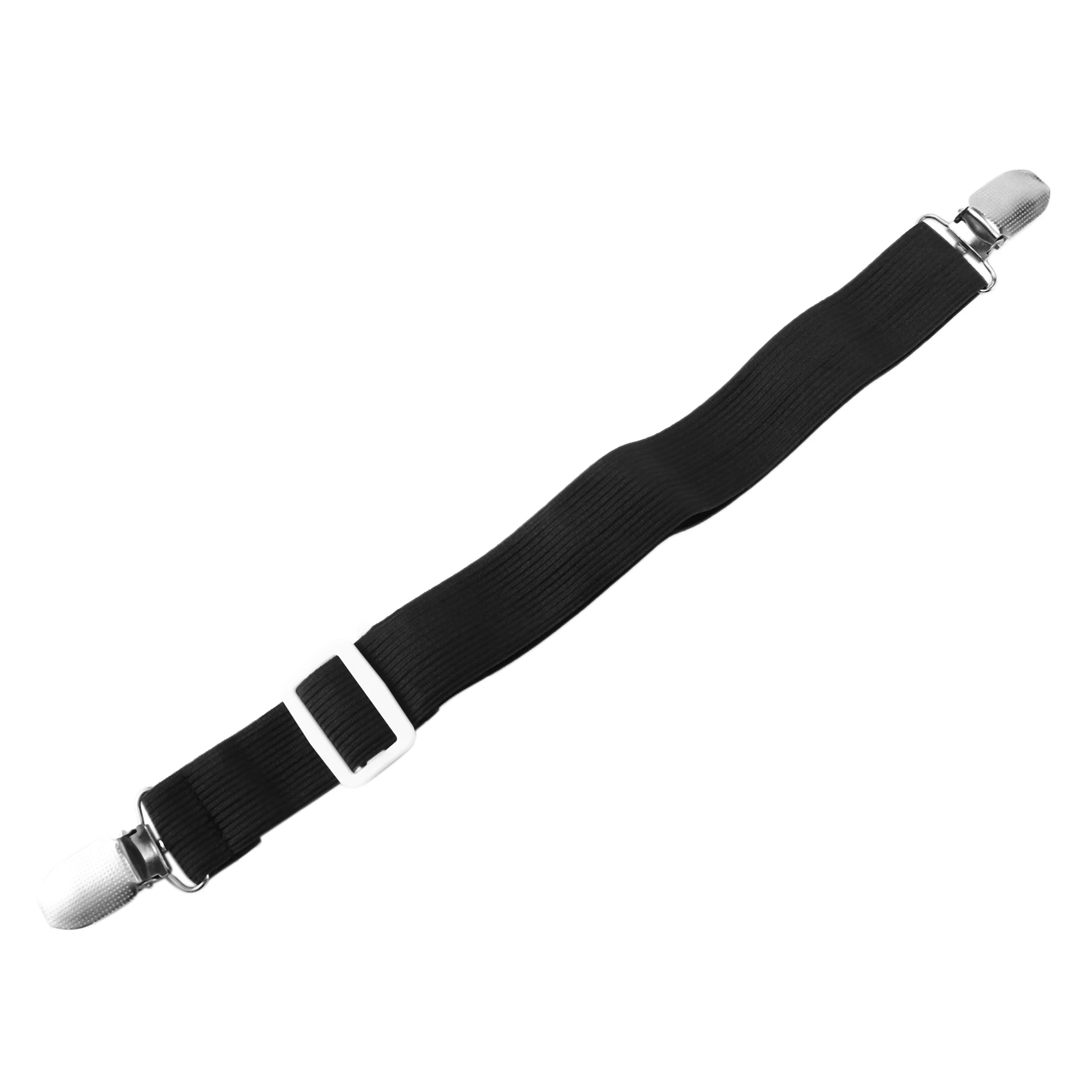 ABAH-24Pcs Sheet Straps Suspenders Band Adjustable Bed Corner Holder Elastic Fasteners Clips Grippers Mattress Pad Black