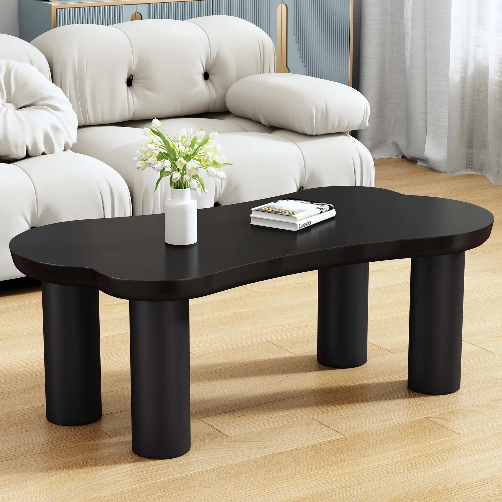 Irregular Bone Shape coffee table MDF Tabletop PVC Legs Felt Bone Irregular coffee table