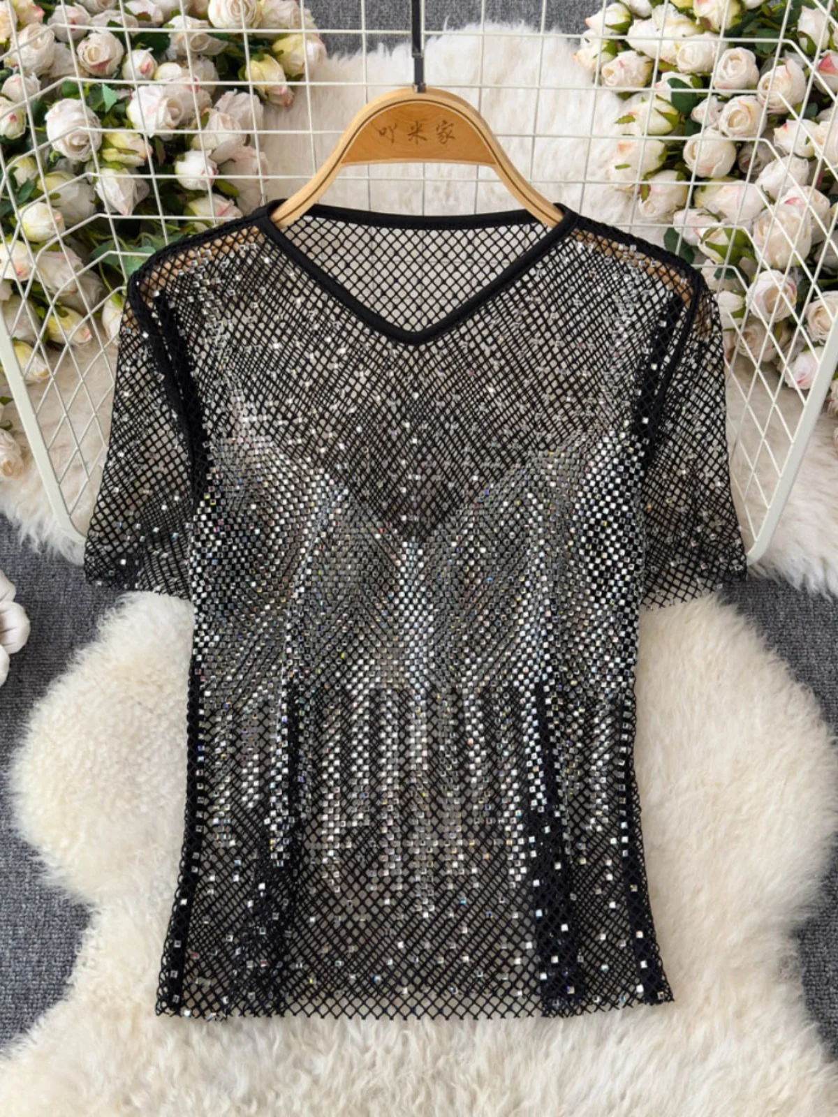 gemstones tees women sexy transparent t shirts