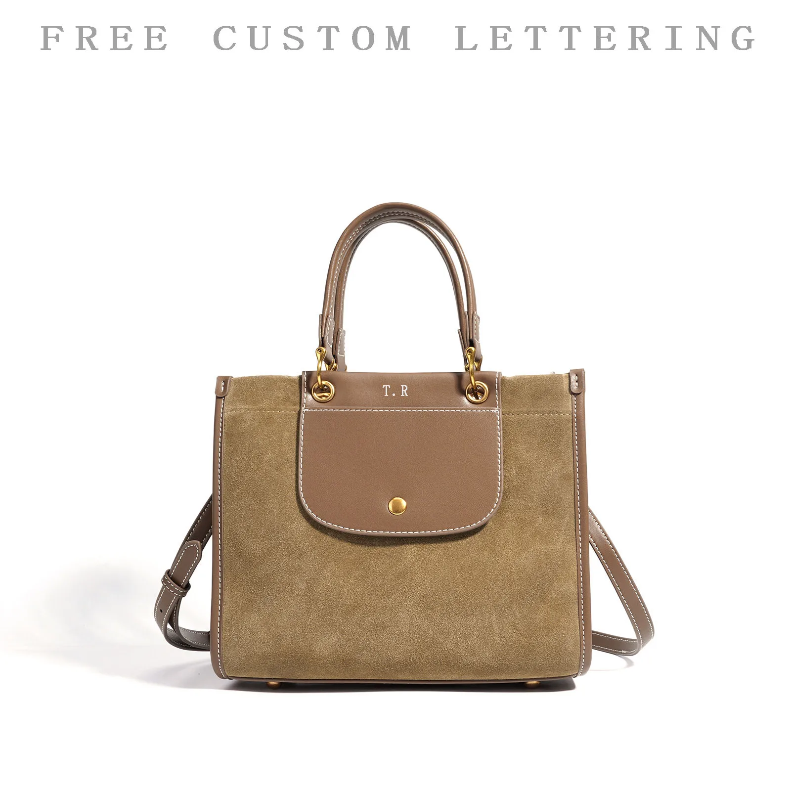 

Suede Tote Bag Autumn Winter New Small Design Vintage Briefcase Fashion Minimalist Shoulder Crossbody Bag for Women Handbags