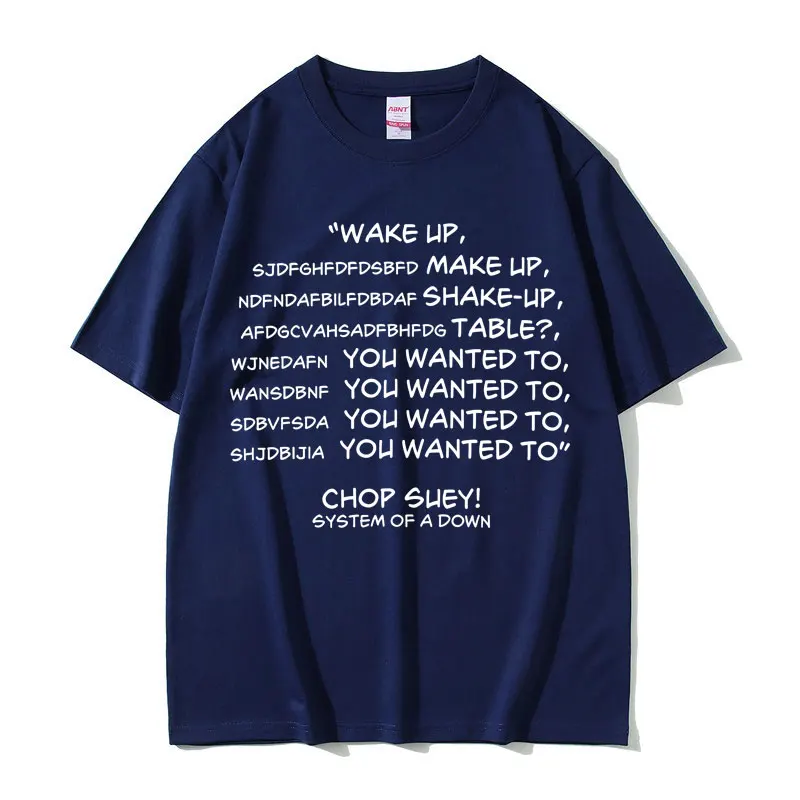 System of A Down Chop Suey T Shirt Men Women Vintage Rock Oversized T-shirt Male 90s Alternative Metal Merch T-shirts Streetwear