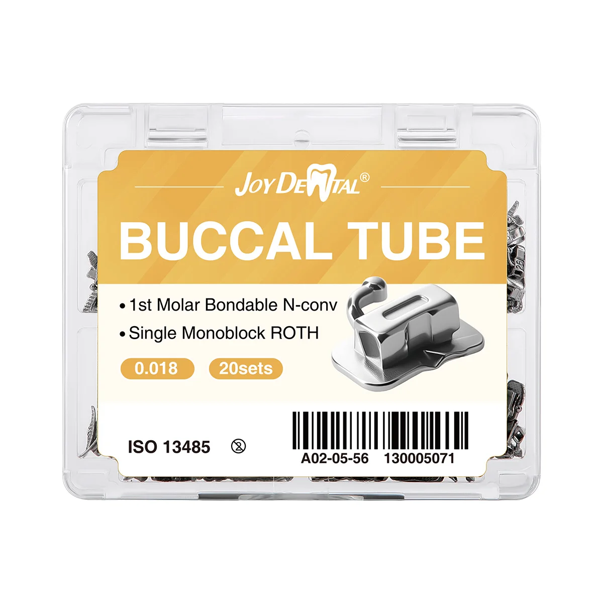 20Sets Dental Kieferorthopädische Bukkalröhrchen für Backenzähne MIM Monoblock Mesh Base Bonding Nicht Cabrio Roth MBT 0,022/0,018 – Detail 1