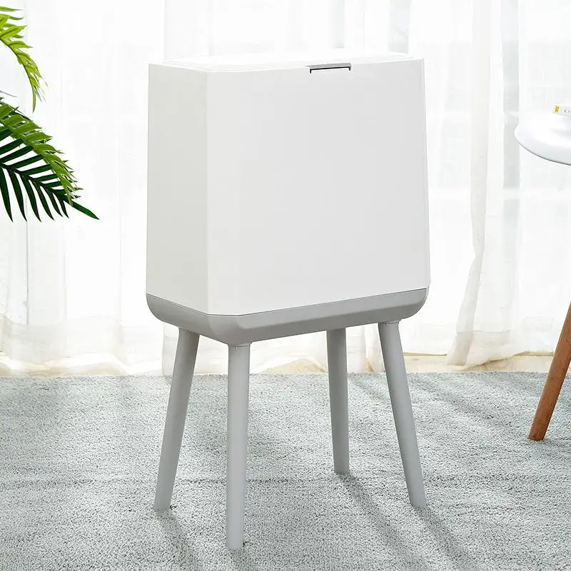 

Мусорное ведро для дома, двухслойное, для сухого и влажного мусора, в японском стиле, комбинированное, с крышкой, 14 л, для бытовых отходов, для уборки.