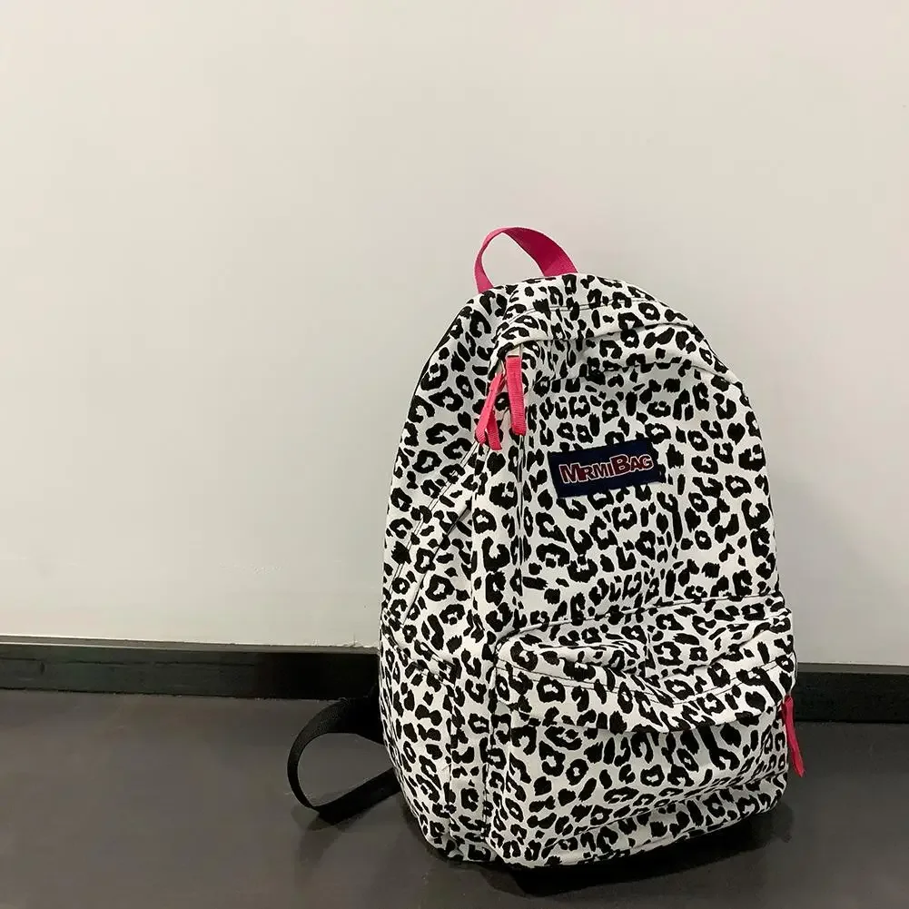 Preppy Style Canvas Zebra Cow Pattern Print Large Backpack Casual Women Handbags Teenager Girls Backpack Women Schoolbag