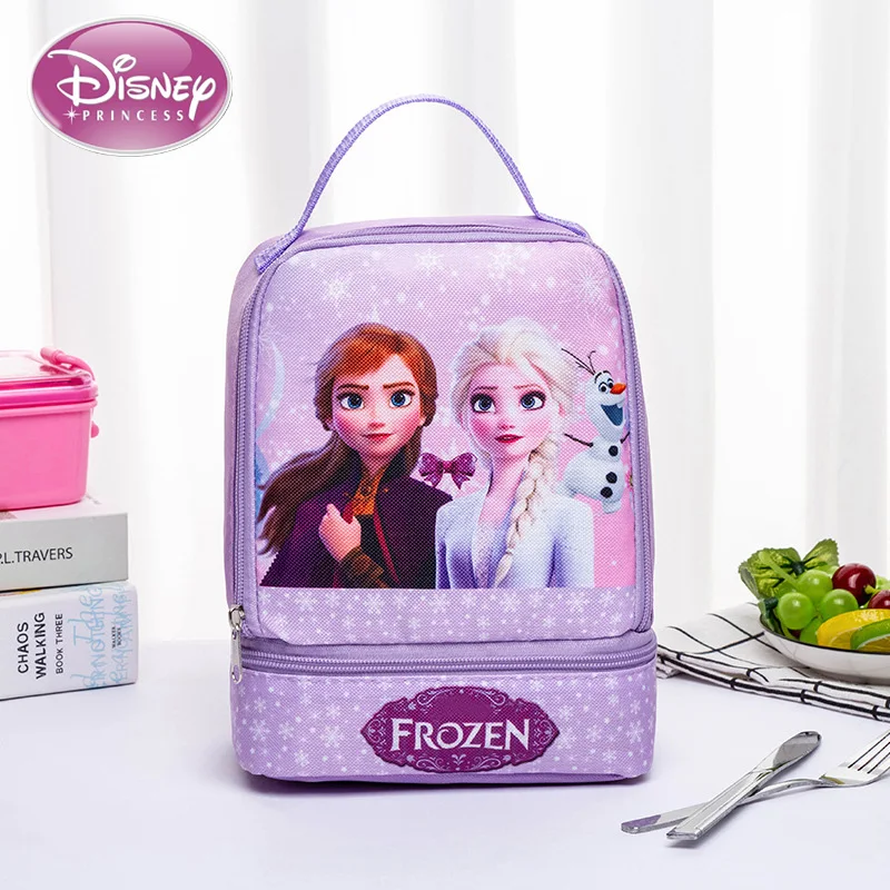 Disney Cartoon Frozen portapranzo portatile borsa per il pranzo per studenti borsa per il pranzo per bambini borsa per il pranzo al latte per Snack