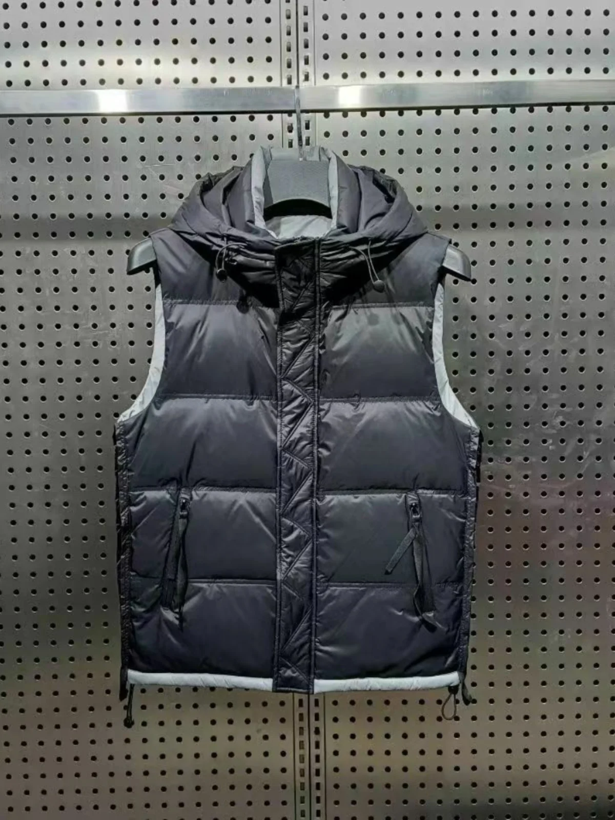 

Men's down Vest 2024 Autumn Winter Warm Hooded Svel Jaet High End Trendy New Sle Du Feather Cotton Vest