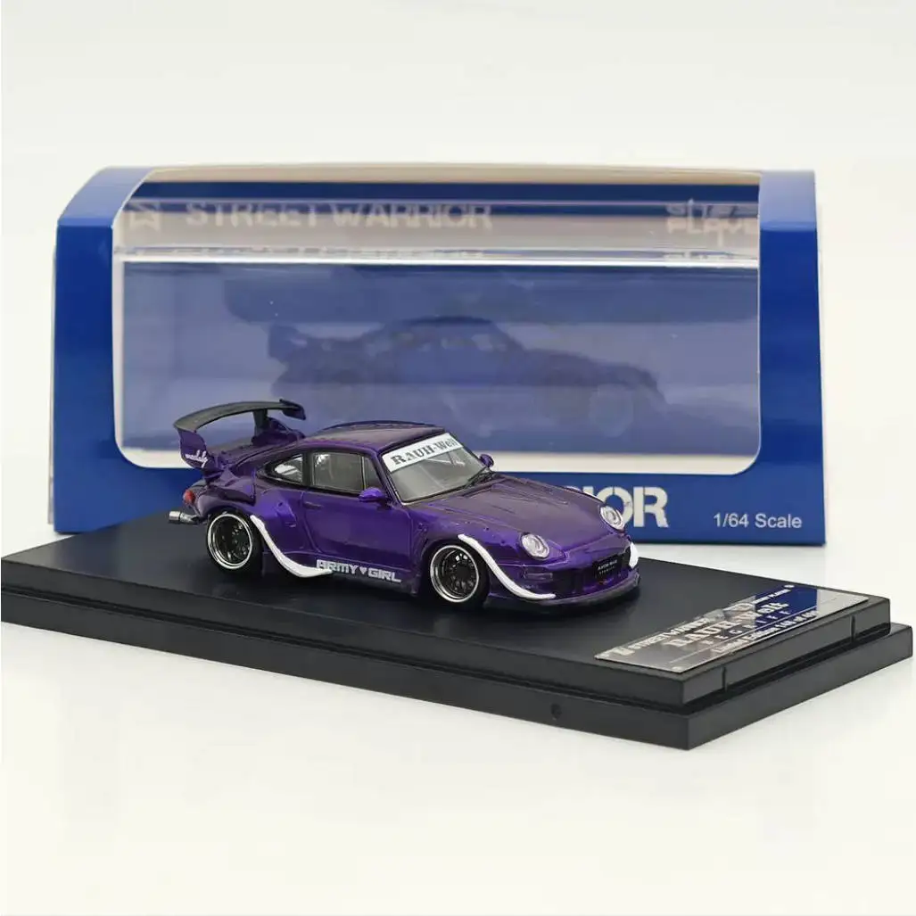 

Street Warrior 1:64 Porsche 911 RWB 993 "Army Girl" Purple Diecast Model Car In Stock Ready To Ship