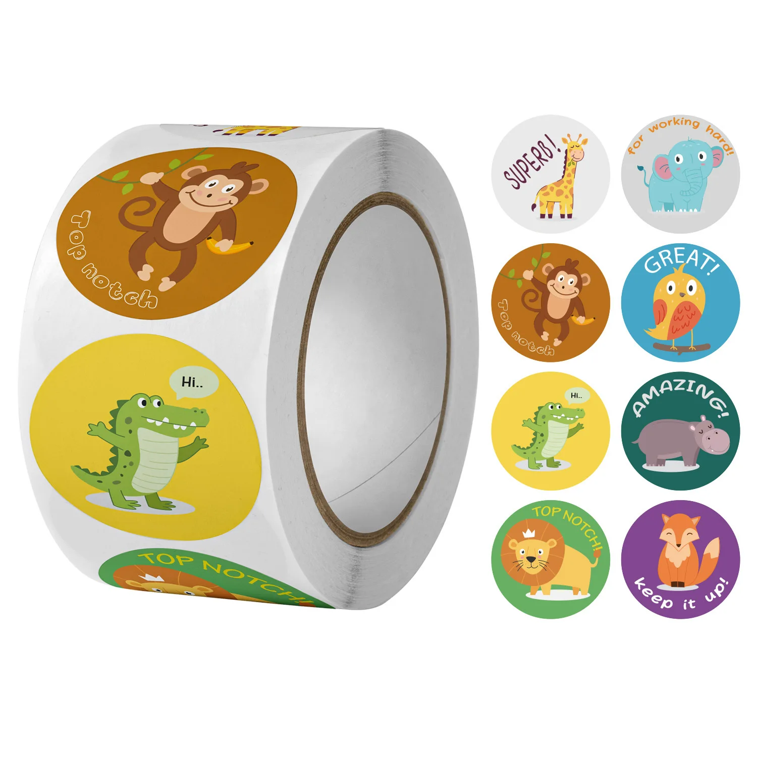 50-500pcs Animal Cartoon Teacher Reward Motivational Stickers for Children/ kids Teacher Encouragement Classroom, Potty Training