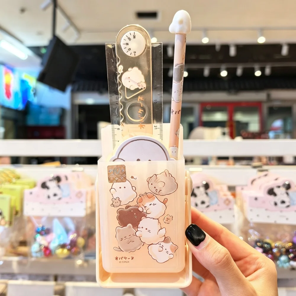 Multifunctional Stationery Sets Including Bookmark Sticky Note Folding Ruler Pencil Rotating Pen Holder Back-to-school Gifts