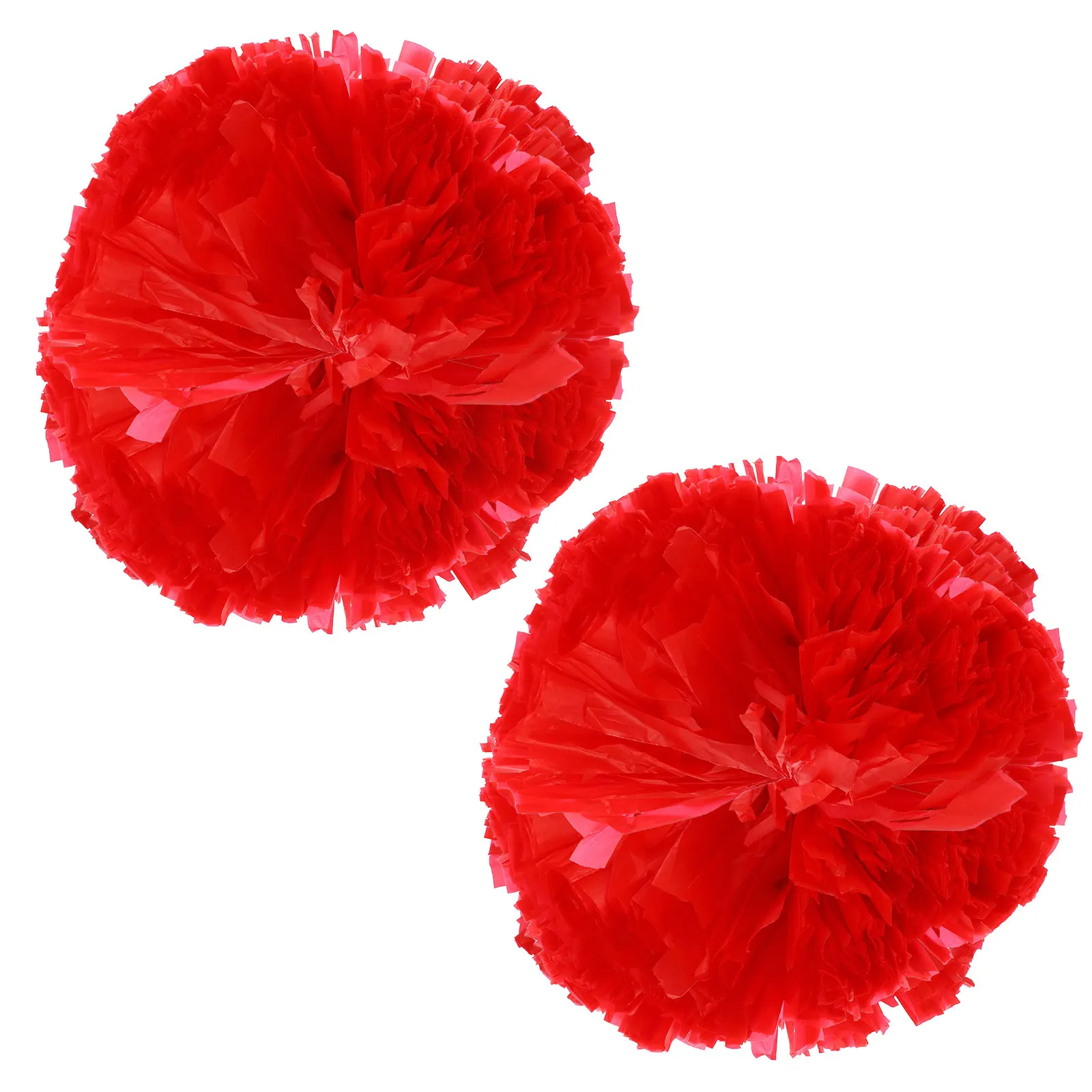 

2 Pcs PE Cheerleading Pom Poms Balls Smooth Plastic Ring for Sport Match Cheerleader Poms Supplies Gymnastics Accessories