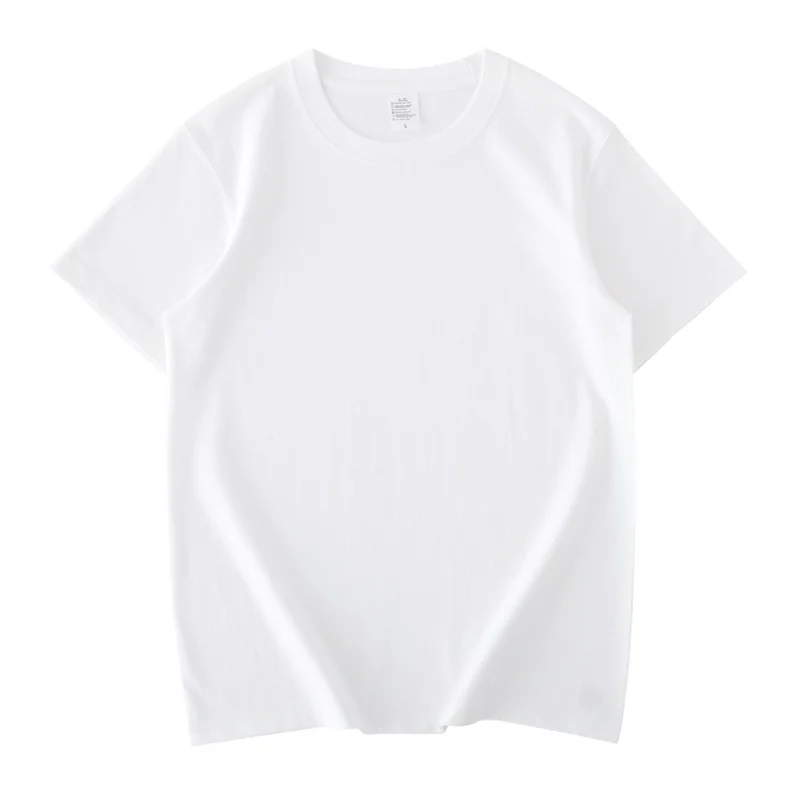 Unisex Solid Color Crew Neck T-shirt, Summer Casual Loose Short Sleeve Tops, Men Women, Black White Plain Bottoming Shirts