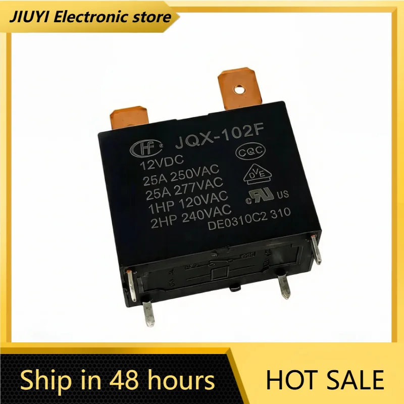 New 1pcs/lot 12VDC Coil Electromagnetic Relay JQX-102F 25A High Power Control Relay Household Appliance Mainboard Replacement