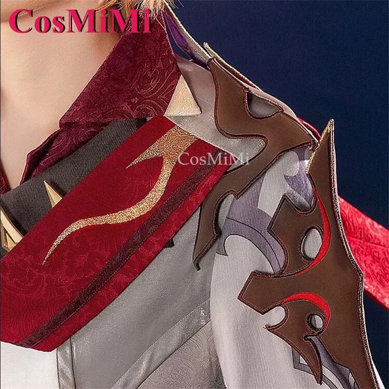 CosMi juego Genshin Impact Tartaglia disfraz de Cosplay moda guapo uniforme para batalla conjunto completo ropa de juego de rol para fiesta de Carnaval