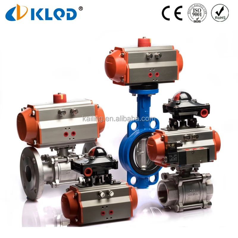 Q611F series 3 pieces air actuator thread connection pneumatic ball valve