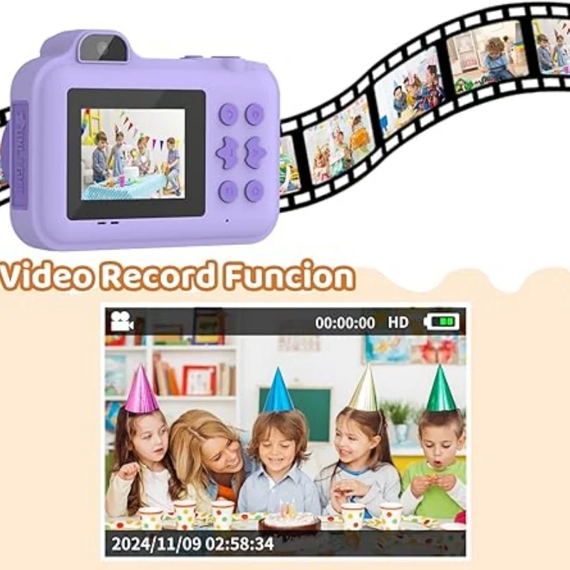 Children's  digital  instant  printing  high-definition 1080P camera toys with  built-in  flash Children's  birthday gift photos