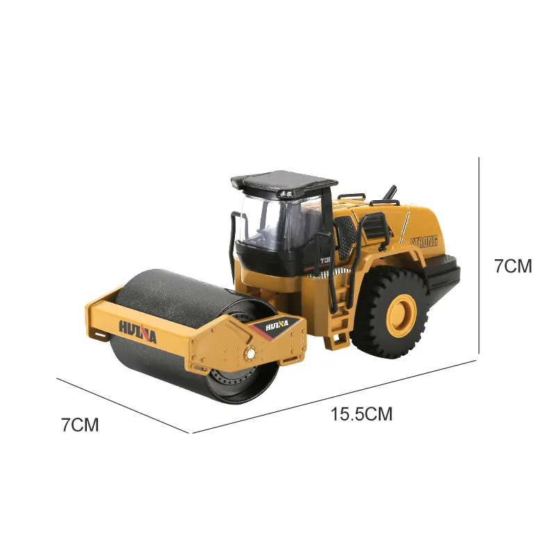 Simulation du rouleau de route en alliage Huina 1715, modèle leges du jouet à roulettes, voiture jouet sans télécommande, 1:50