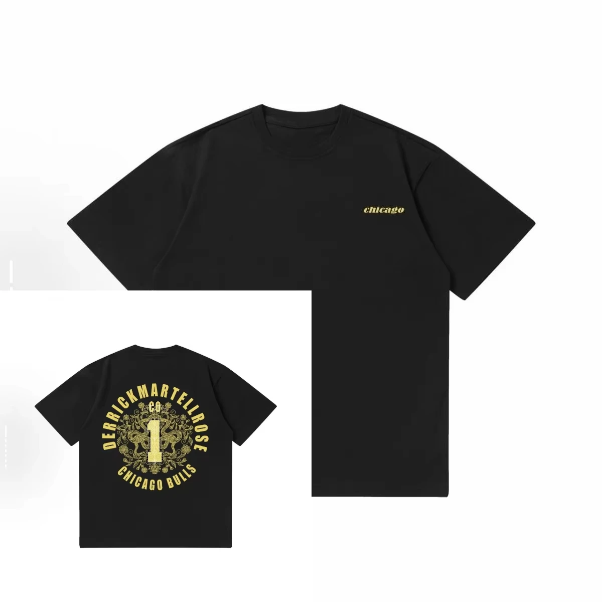 

A Trendy Short-sleeved Summer Heavyweight Half-sleeved Ins Pure Cotton American T-shirt with A Printed Round Neck Loose Trendy