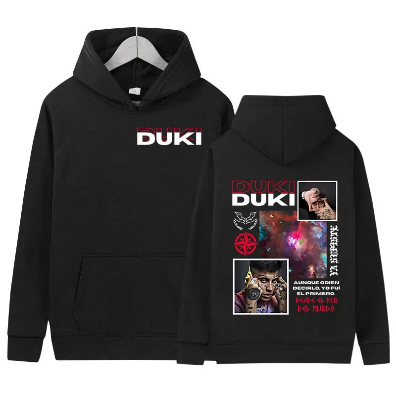 Rapper Duki Antes De Ameri Tour 2024 Hoodie Men's Hip Hop Fashion Oversized Sweatshirt Unisex Vintage Pullover Hooded Streetwear