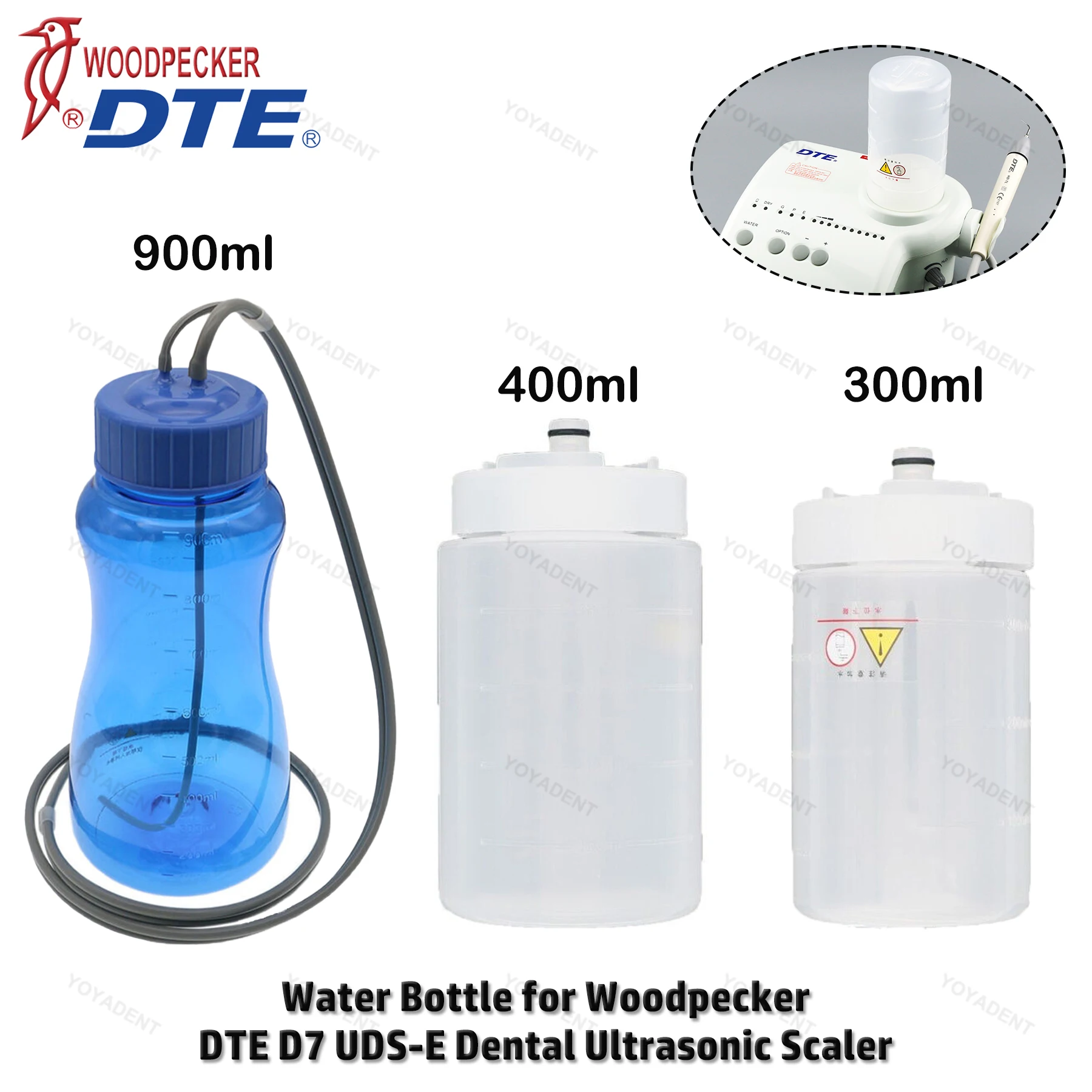

Woodpecker DTE Original Dental Water Bottle Ultrasonic Scaler Replacement Bottle For D7 UDS-E Scaler/AT-1 Auto Supply System