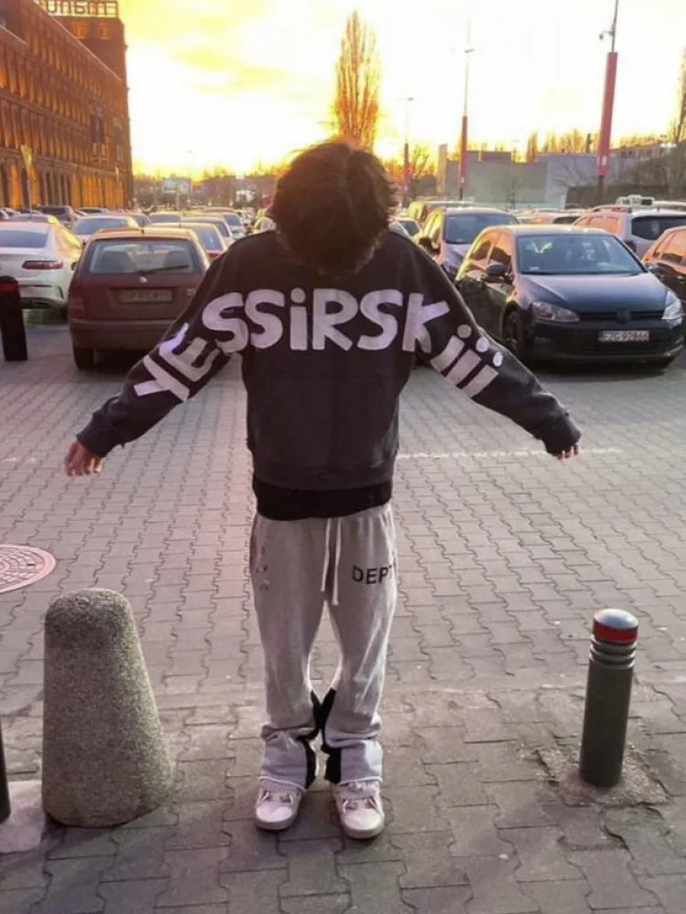 American Sle Loose Fit Hoodie Long Sve Crew Ne Sweatirt Casual ex Polyester Fabric Daily Wear Youth Faion