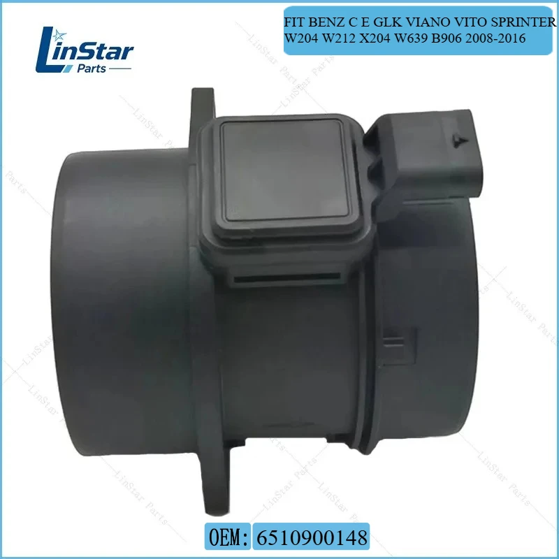 Mass Air Flow Sensor 6510900148 For Mercedes Benz C E GLK Viano Vito Sprinter Class W204 W212 X204 W639 B906 Diesel CDI 2008-16
