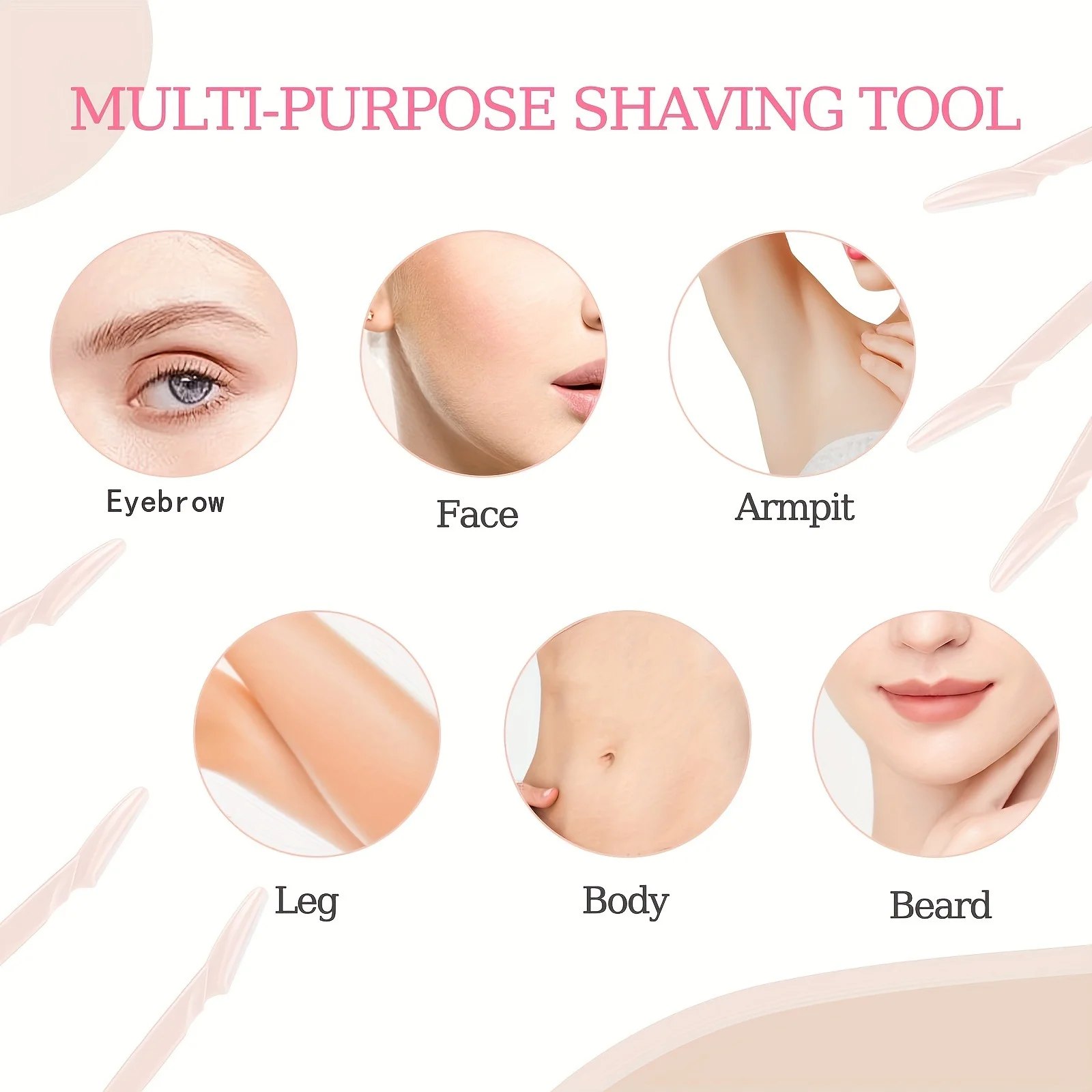 Eyebrow Trimmer 12/30/40/60PCS Brown Eyebrow Razor Safe Face Body Hair Removal Shaver Blades Woman Eyebrow Shaping Knife Razors
