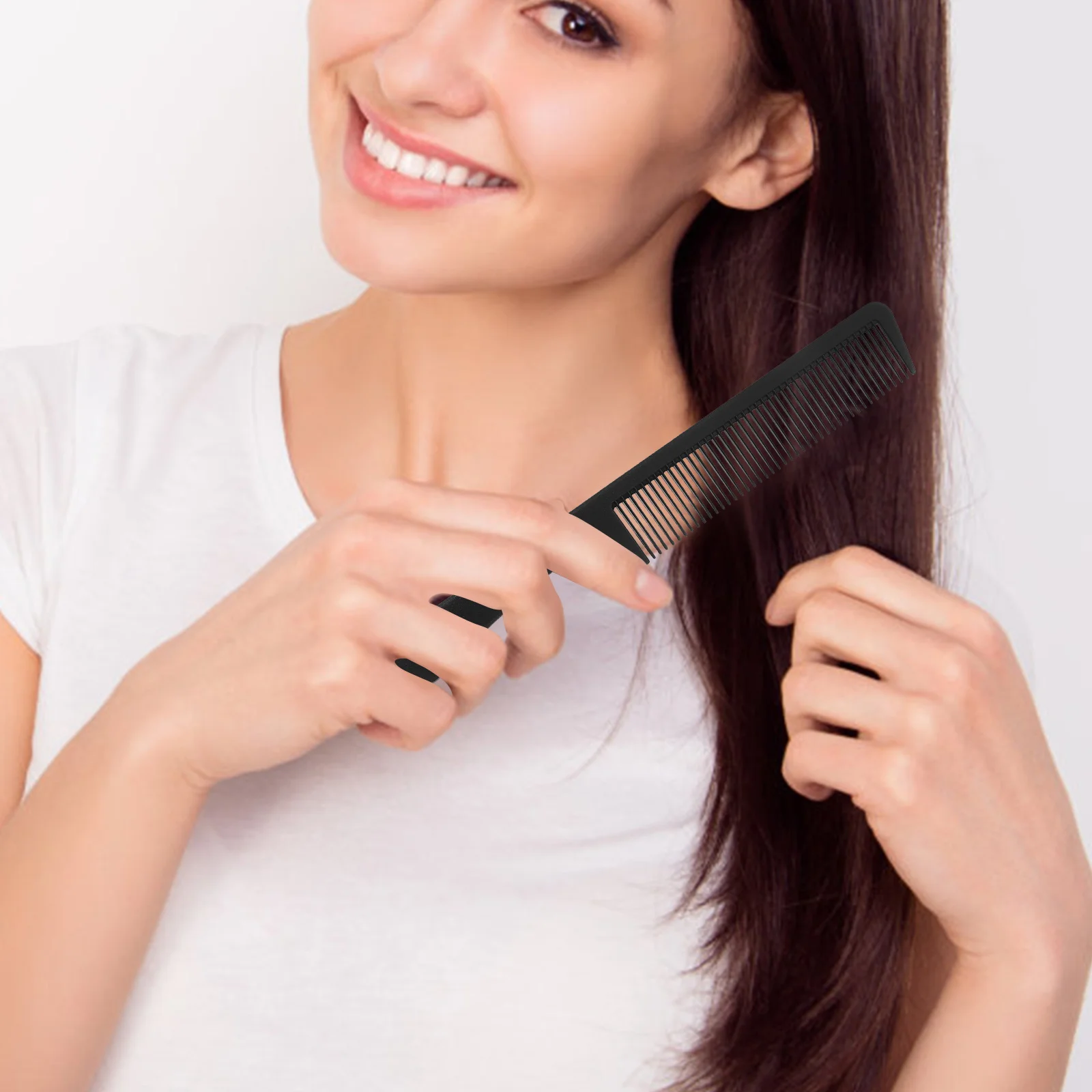 

6Pcs Heat Resistant Anti-Static Carbon Fiber Hair Comb Set Detangling Lightweight Barber Salon Hairdressing Tools