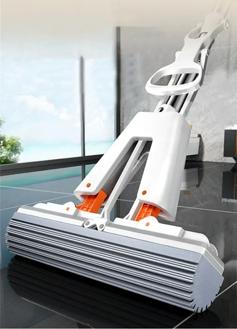 מטלית קולודיון לשטיפת ידיים חופשית, קסם לניקוי עצמי, דחיסת מים לרצפה שטוחה, מגב רצפה, מטלית כותנה, עוזר לבית