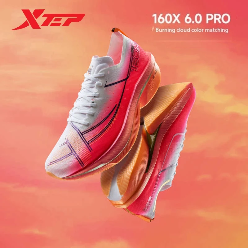 Xtep 160X 6.0 PRO Men’s Running Shoes Stable Support Durable Professional Marathon Racing Marathon Light Sneakers 975119110003