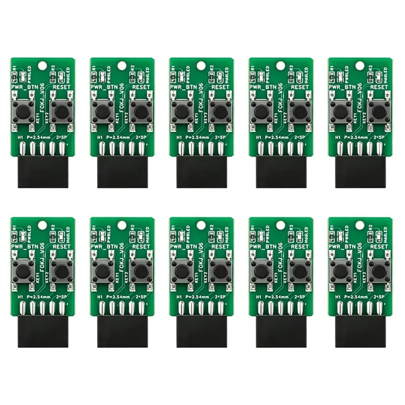 [NEW!A25P】 PC Case Test Board Power Reset Switch External Module 9Pin Motherboard Header Power LED HDD Indicator For Computer DI