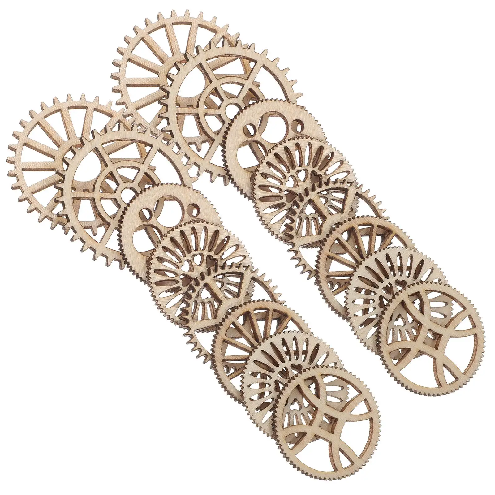 

100 Pcs Wooden Wall Decoration Ornaments Crafts Home for Industrial Gear Decorations Gears Equipment