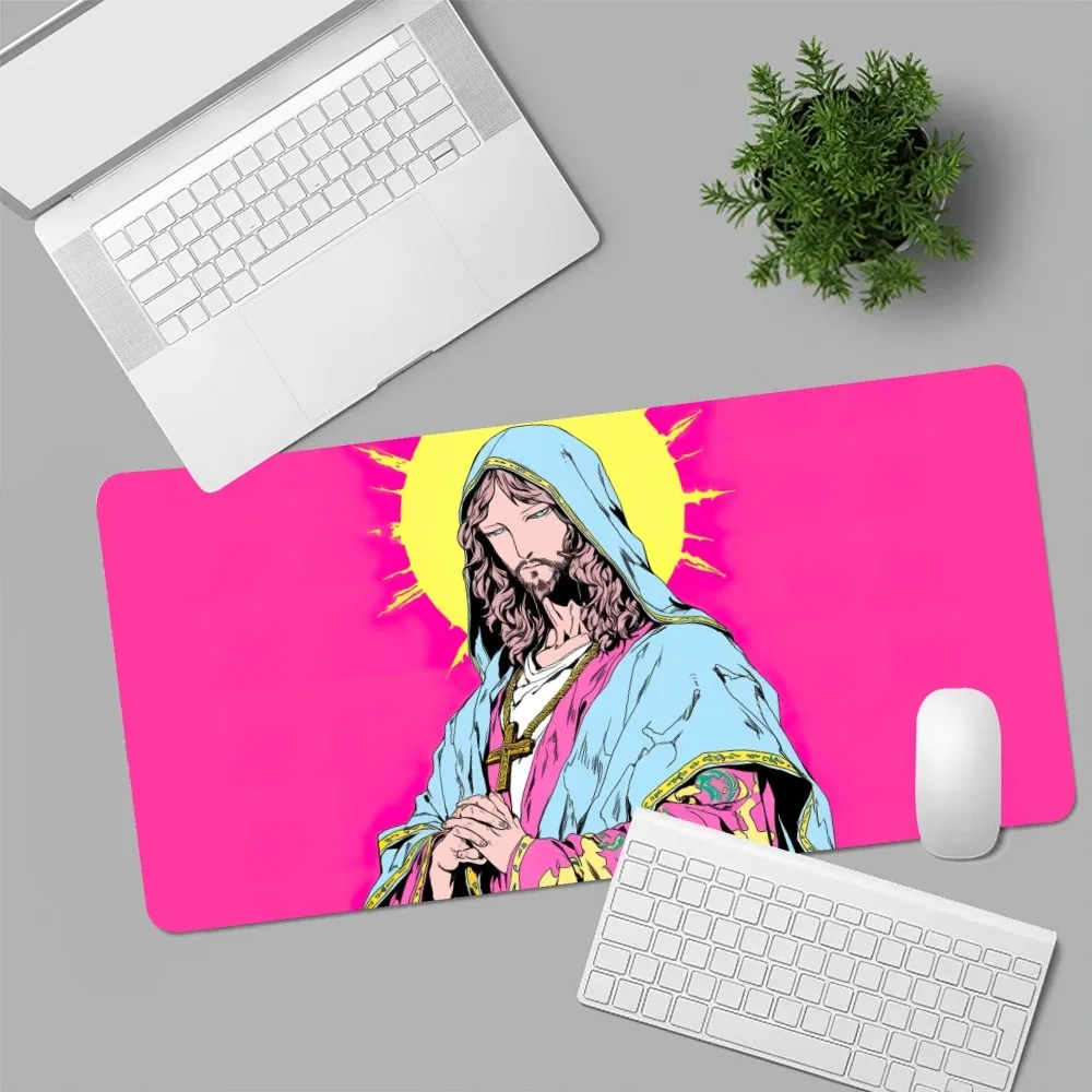 Religious Belief Jesus Mousepad Computer Laptop Gamer Pad PC Gaming Accessories Desk Mats