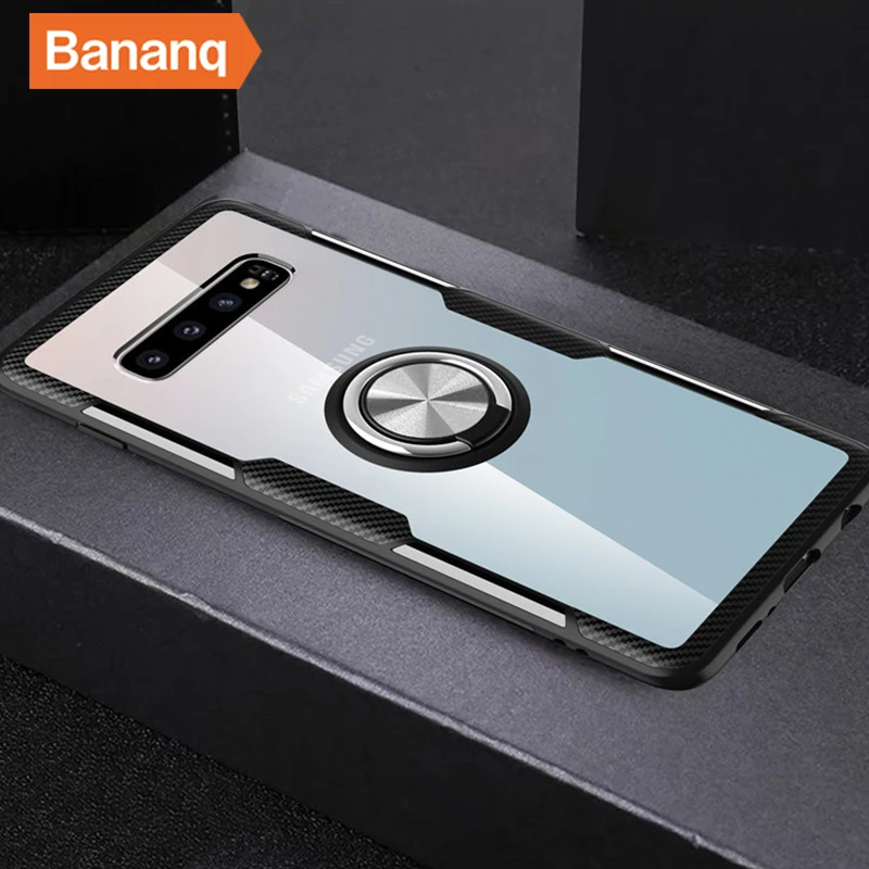 Bananq Ring Holder Case For Samsung S23 Ultra S20 FE S10E S10 S9 Note 10 Pro Plus Cover For Galaxy A51 A71 4G A01 Z Flip 3 4