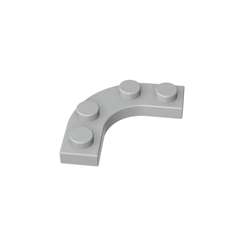 Gobricks 68568 10PCS Plate Round Bricks Corner 3x3 Parts with 2x2 Curved Cutout Compatible MOC Building Block Adult DIY Toys Set
