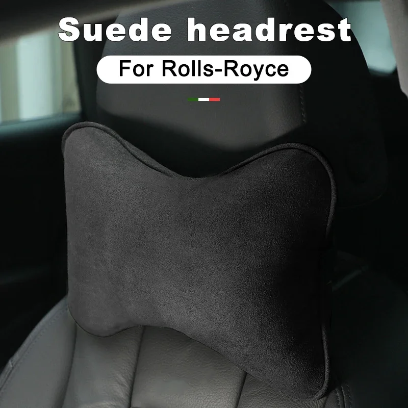 

Suede Car Neck Pillow for Rolls-Royce Ghost Phantom Spectre - Headrest Cushion for Auto Seats Interior Accessories