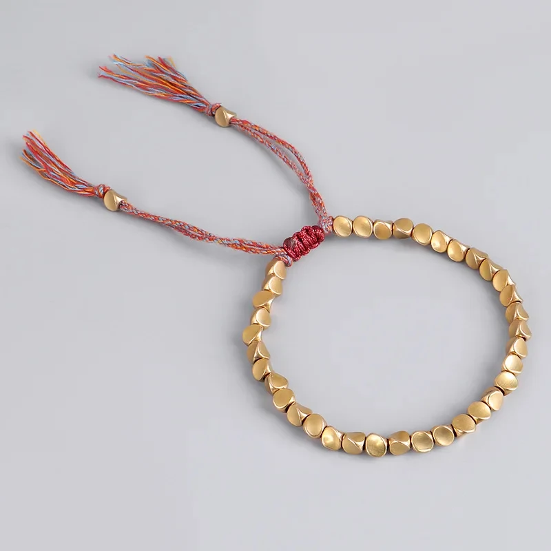 Bohemian Geometric Gold Color Ball Rope Bracelet For Women Long Tassel Unique Design Lucky Bracelet Lover Jewelry image 3